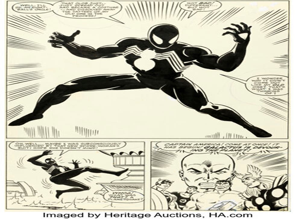 Venden por $3,36 millones una página del cómic que explica el disfraz negro  de Spider-Man | Diario Digital Nuestro País