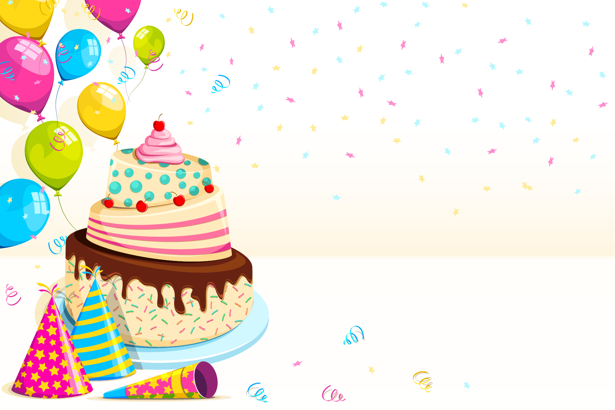 Whimsical Cartoon Birthday Cake