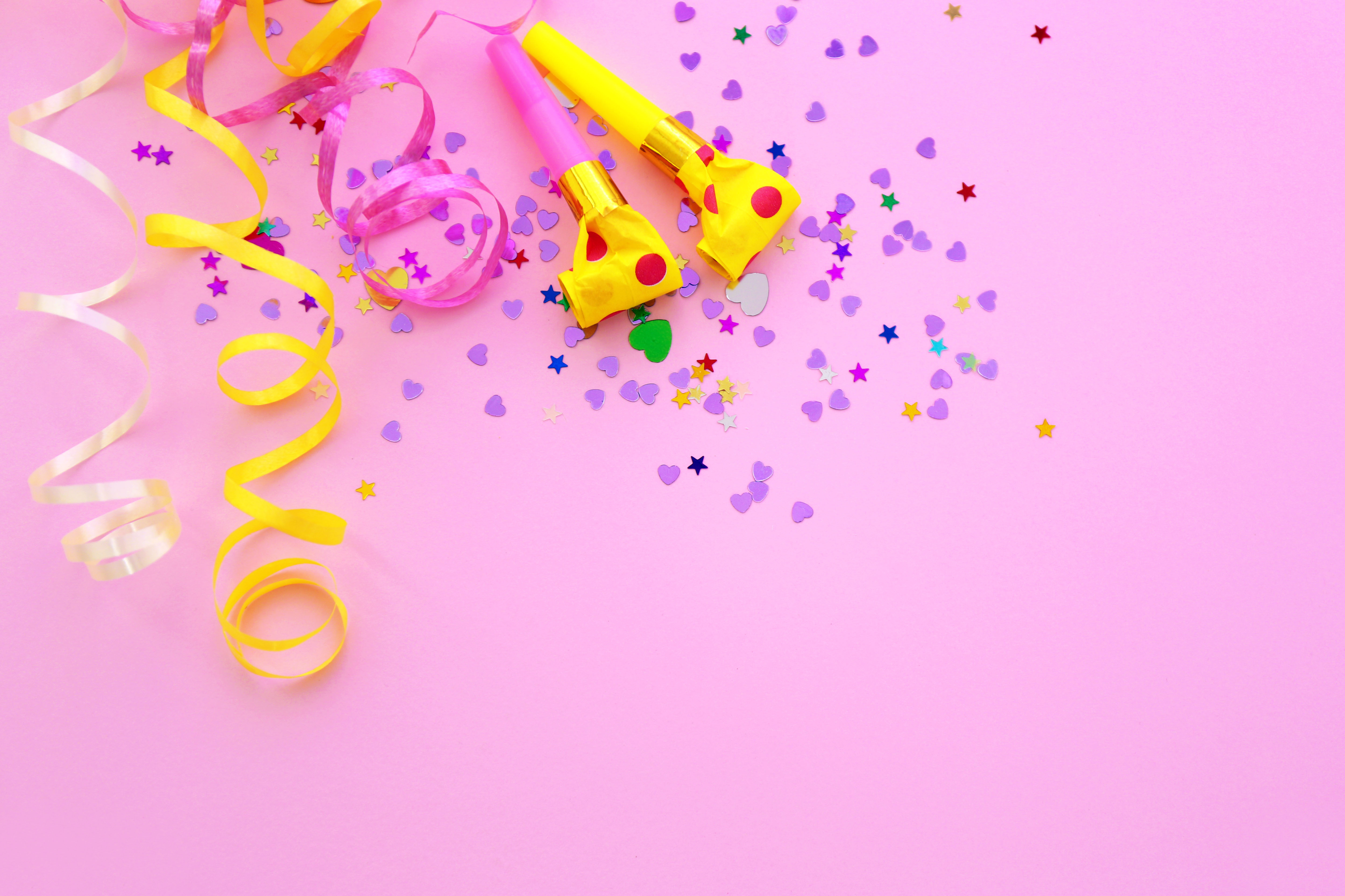 Bright Pink Birthday Background