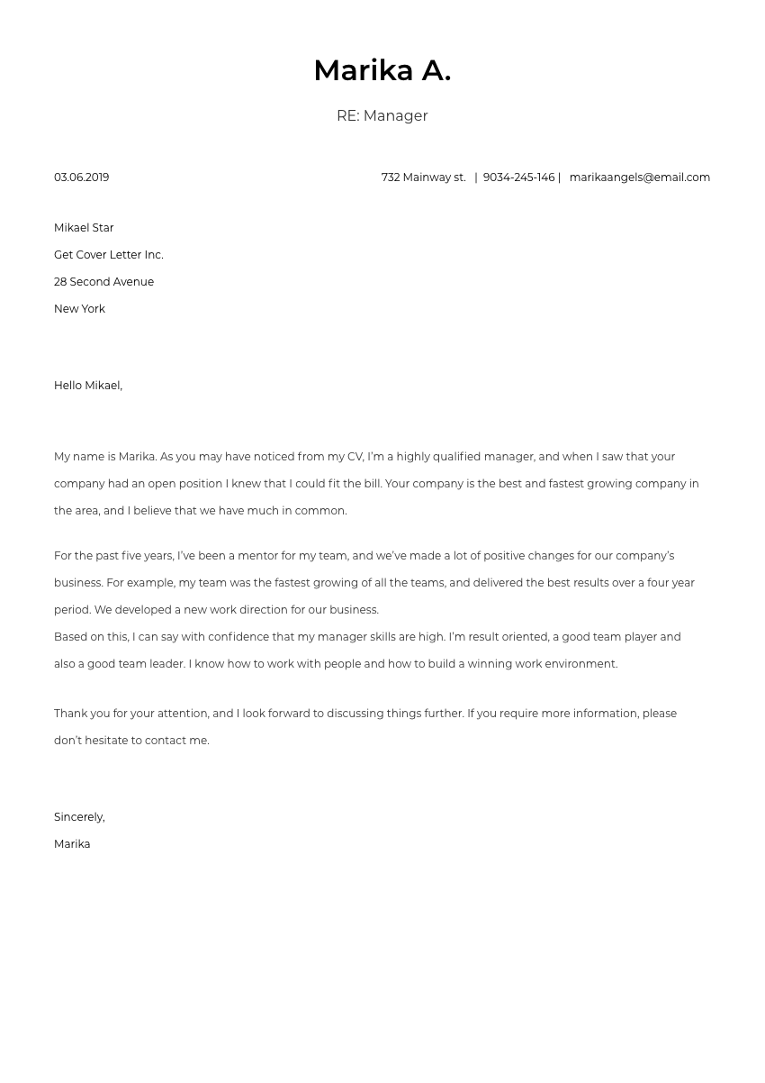 sample cover letter examples for call center