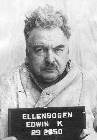 Edwin Maria Katzenellenbogen i april 1947, anklaget i Buchenwald-prosessen.