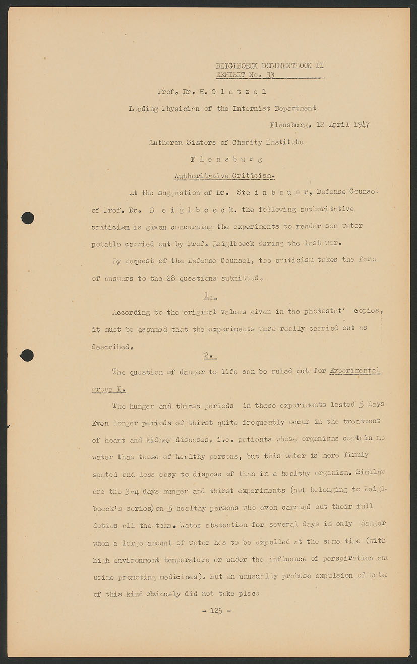 Nuremberg - Document Viewer - Expert opinion on the medical risks of ...