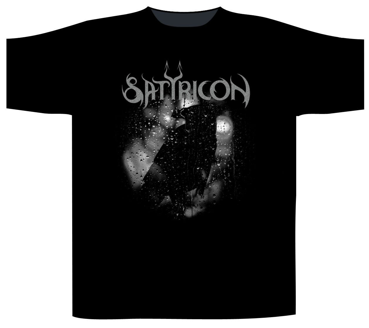 Vært for Hvis at se Satyricon Shortsleeve T-Shirt Black Crow On A Tombstone