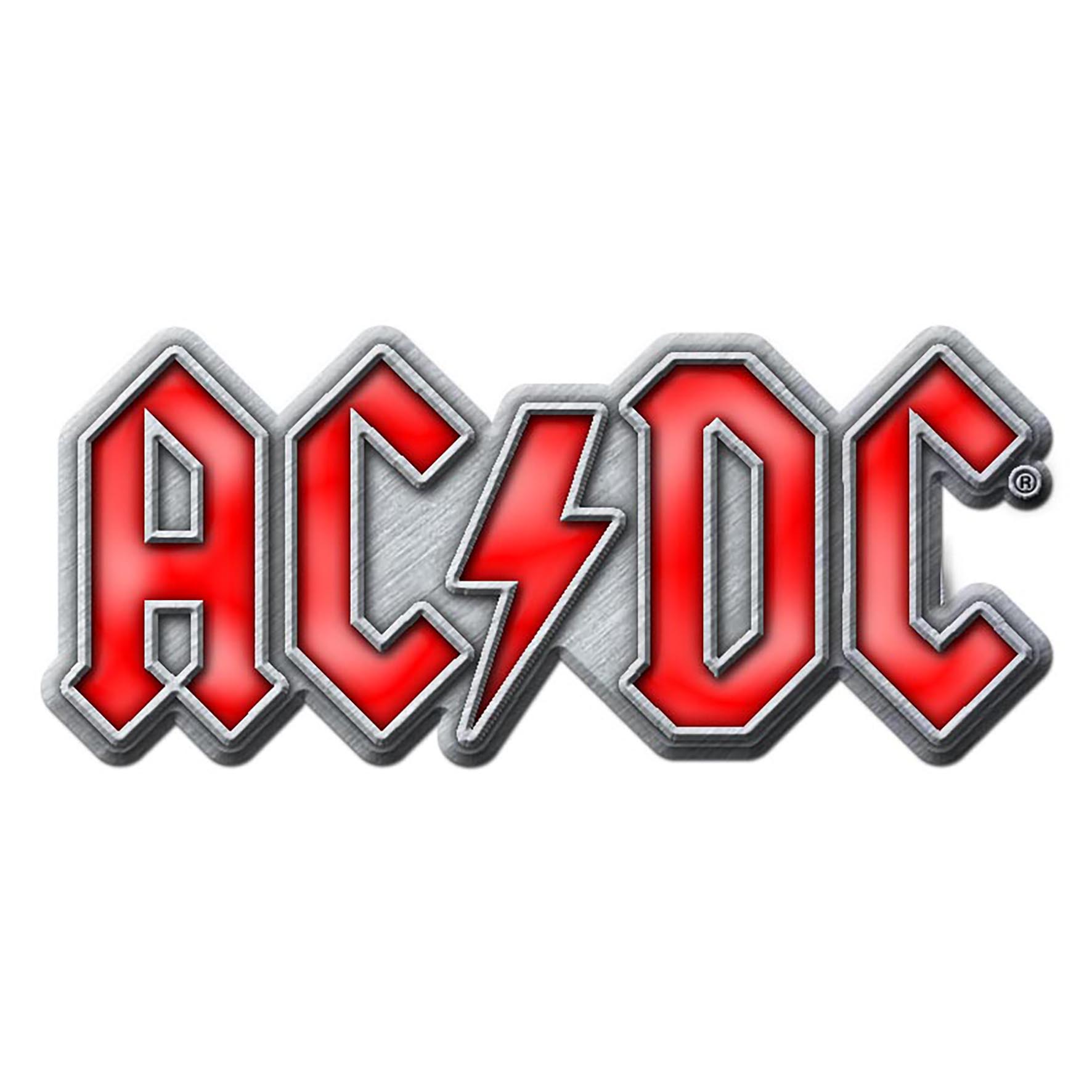 Ac Dc 'red Logo' Metal Pin Badge - Hmol