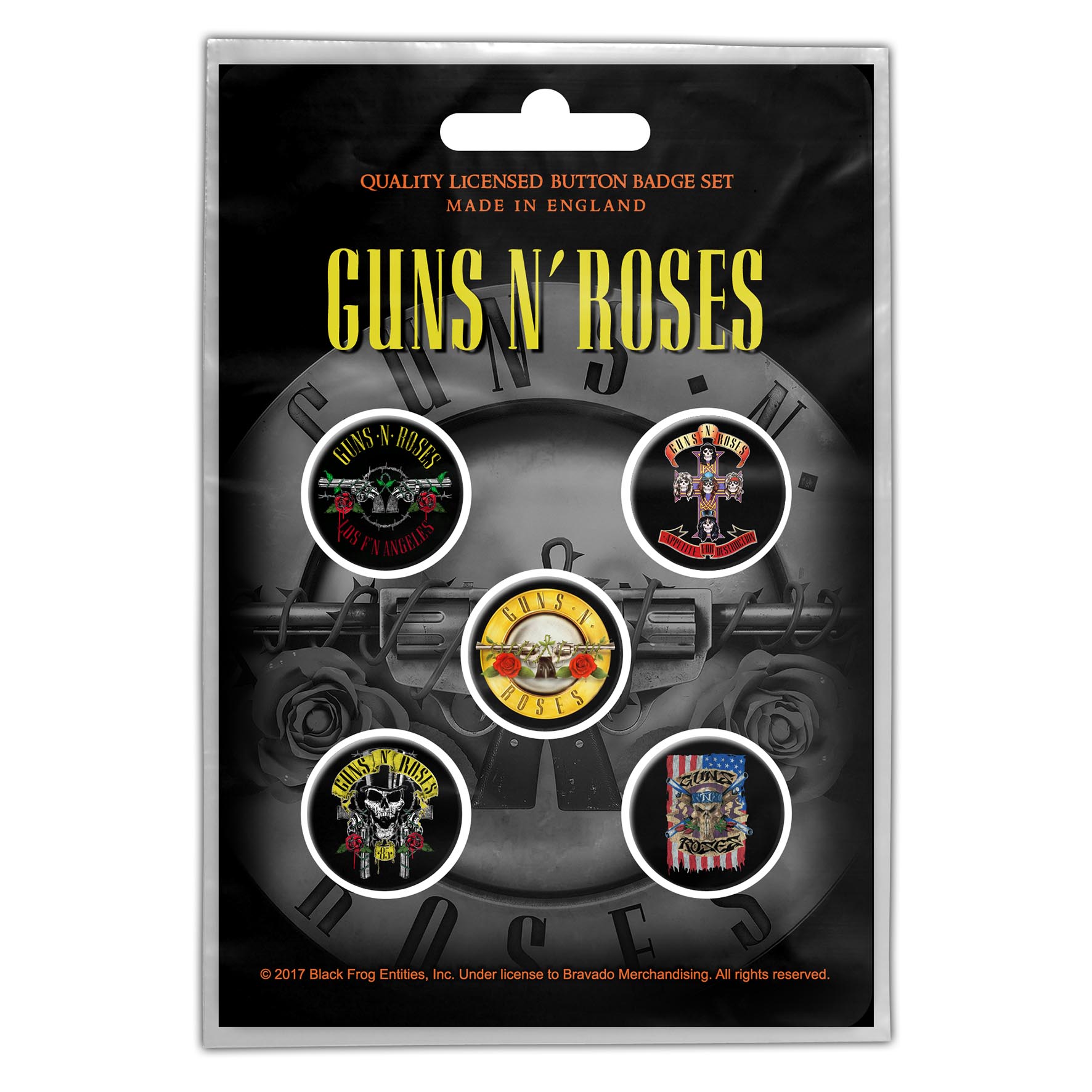 Guns N Roses Bullet Logo Button Badge Pack Hmol 3610