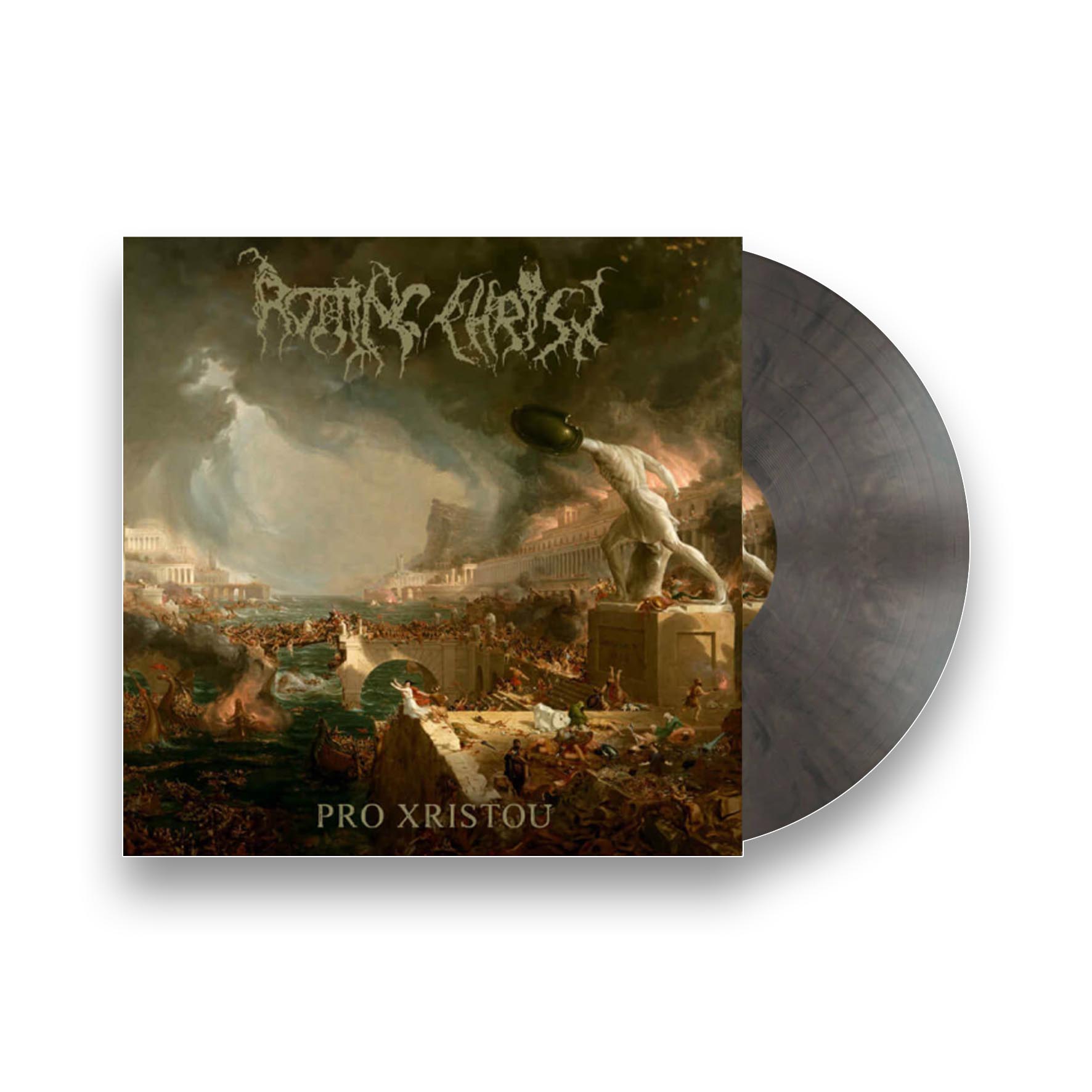 Rotting Christ 'Pro Xristou' Clear/Black Marbled LP - HMOL