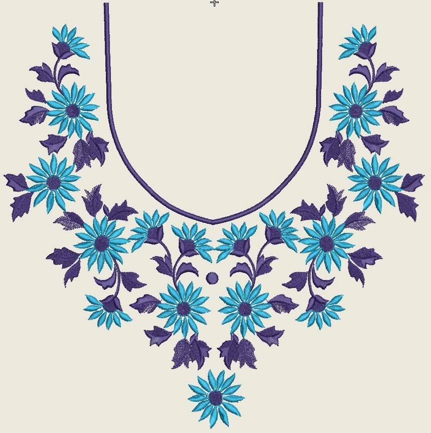 Arabic Embroidery Neck Designs-11