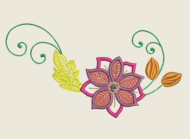 Floral Flower Embroidery Design Freebie