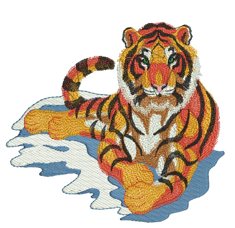 Free Tiger Embroidery Design