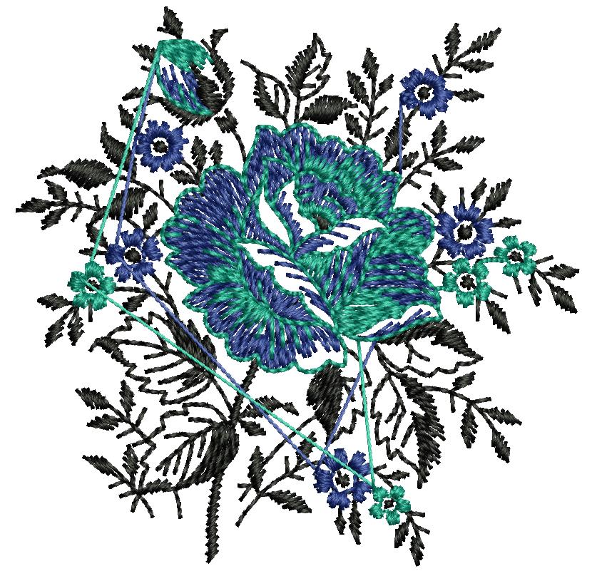 flower embroidery designs drawing