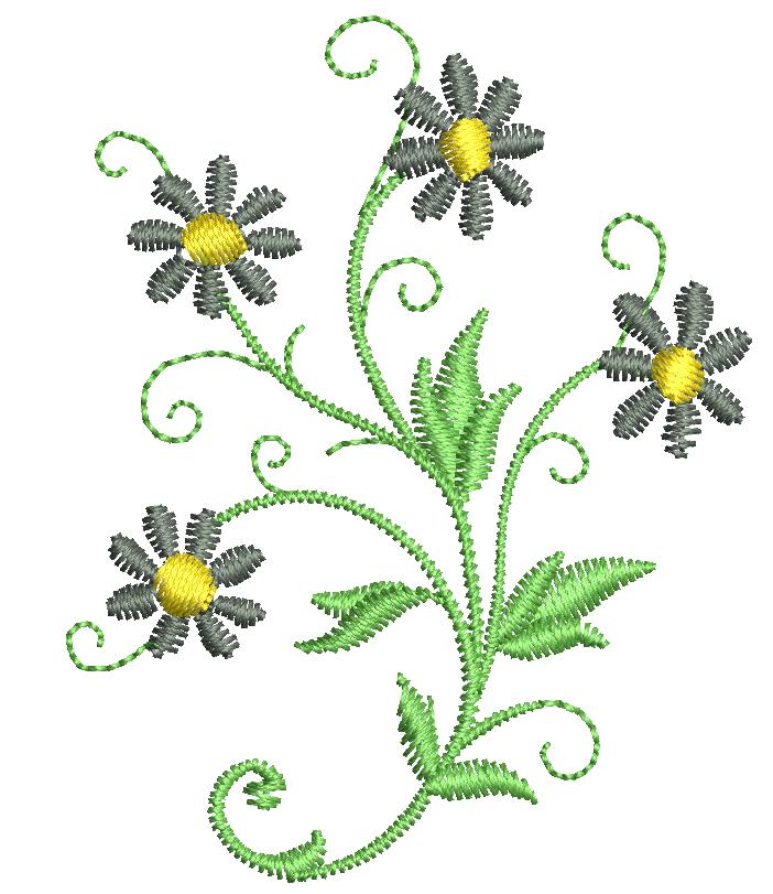 Free Flower Embroidery Design s13