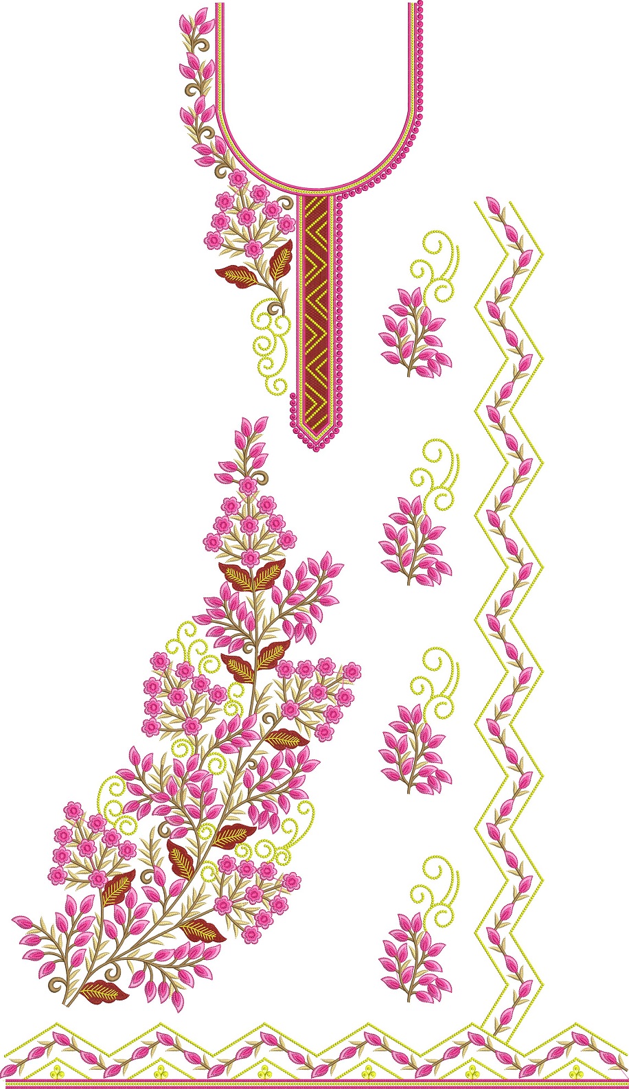 Free latest Embroidery Design Indian Dresses