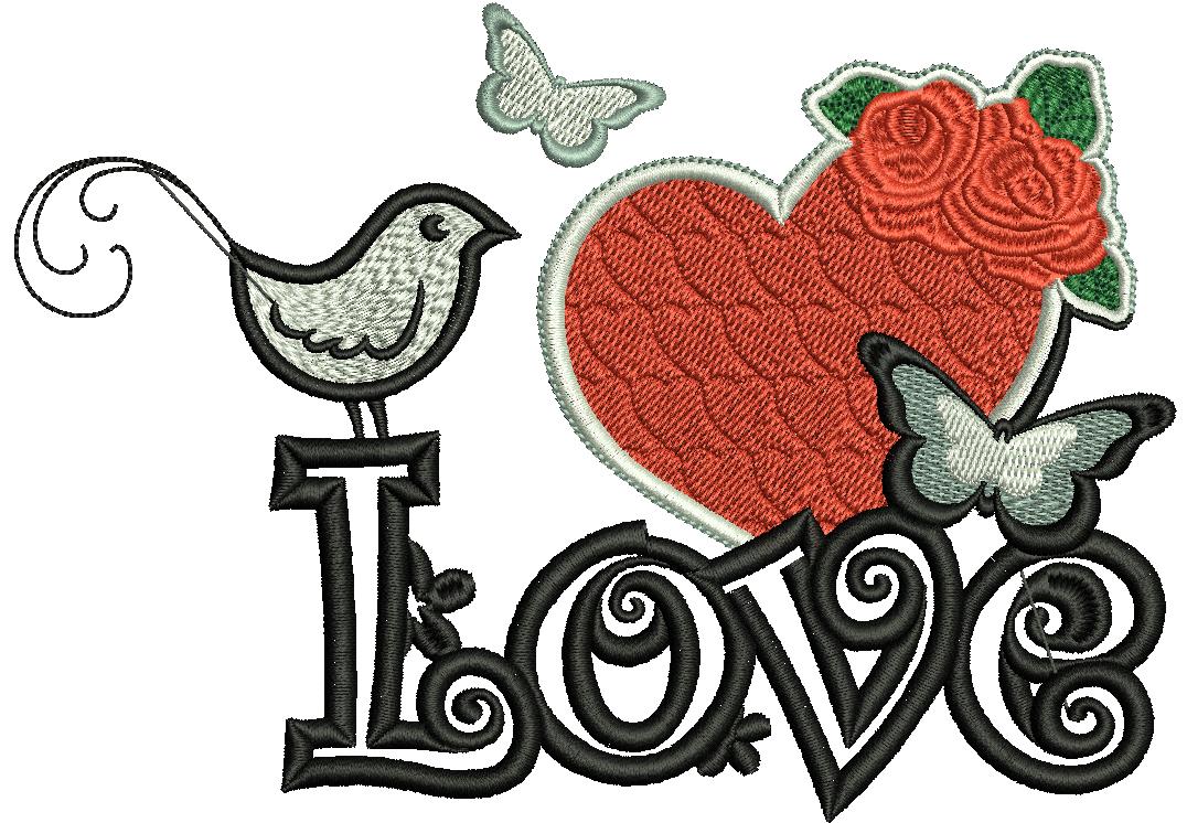 Free Love Embroidery Design4
