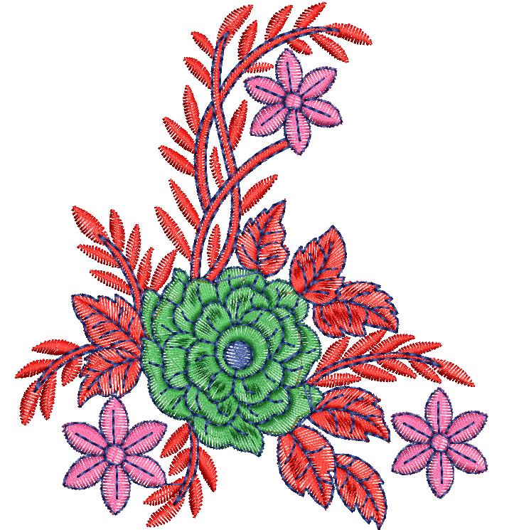 Ouargla Dress Machine Embroidery Patch Designs11