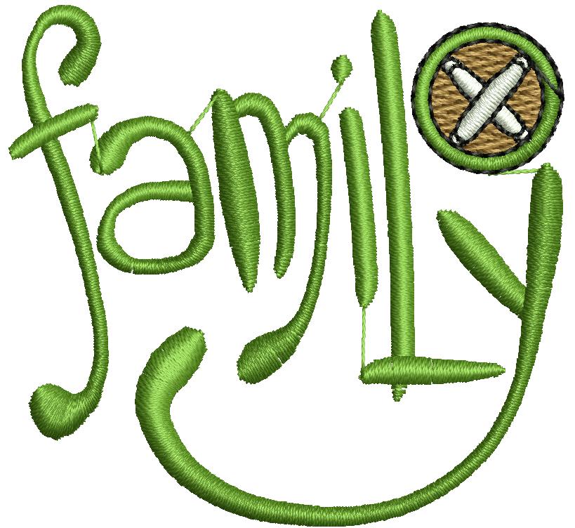 Family Alfabet Embroidery Design