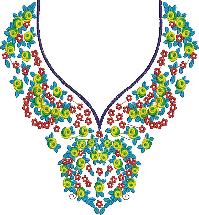 Arabic Embroidery Neck Designs, Free Arabick Nick Latest Design (35)