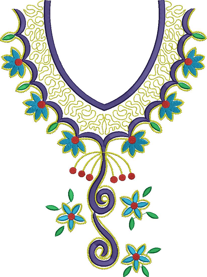 Arabic Embroidery Neck Designs, Free Arabick Nick Latest Design (145)
