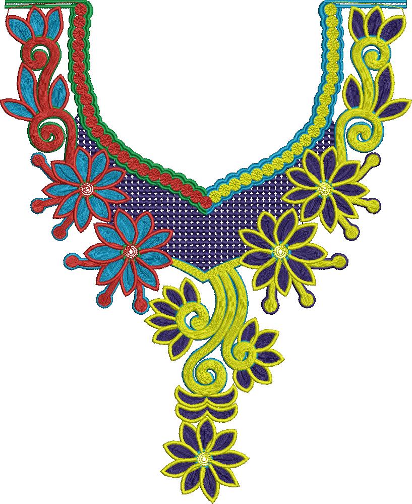Arabic Embroidery Neck Designs, Free Arabick Nick Latest Design (149)
