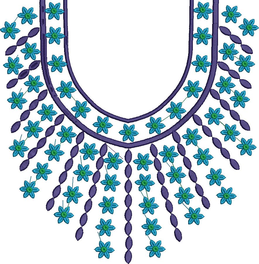 Arabic Embroidery Neck Designs, Free Arabick Nick Latest Design (228)