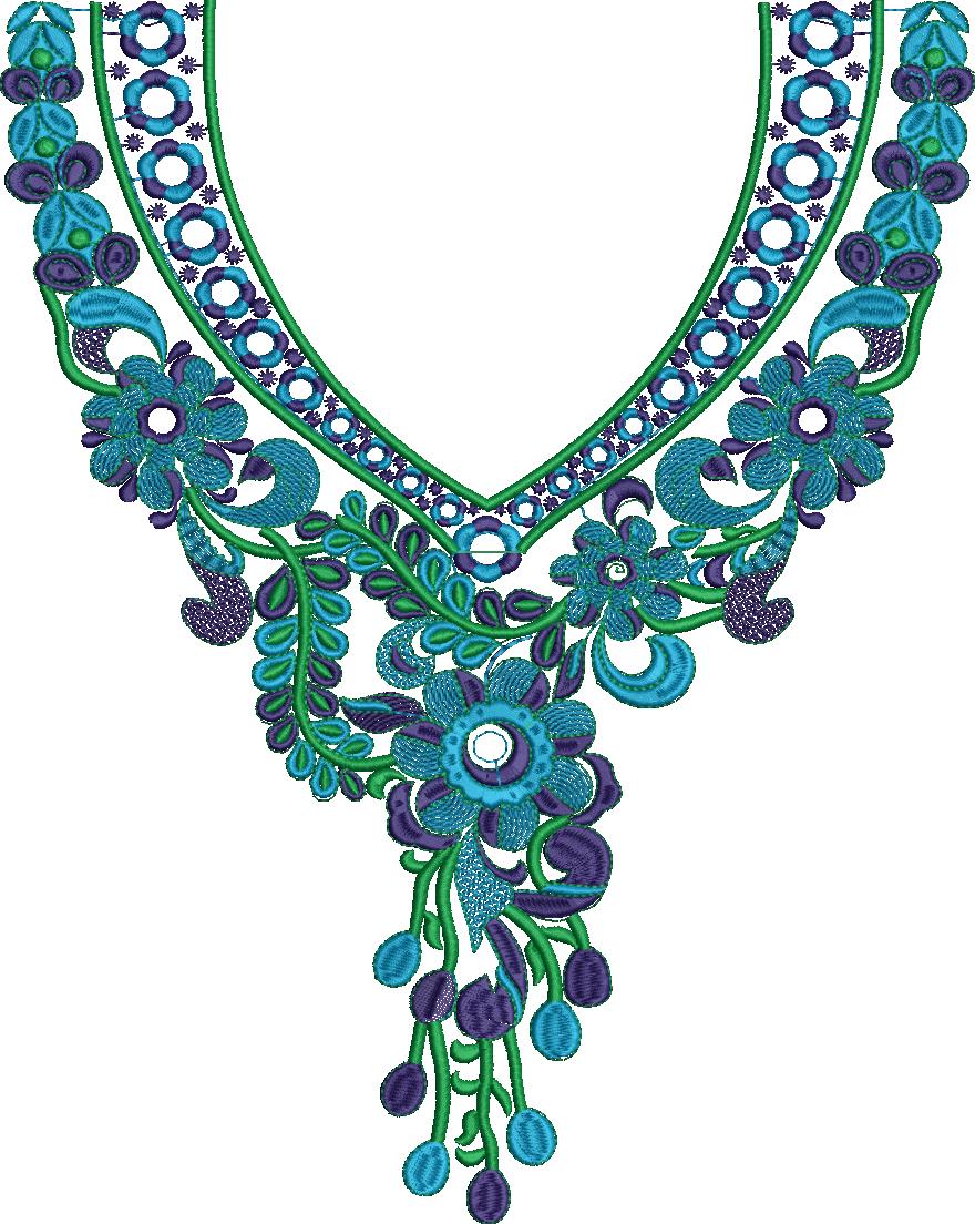 Arabic Embroidery Neck Designs, Free Arabick Nick Latest Design (253)