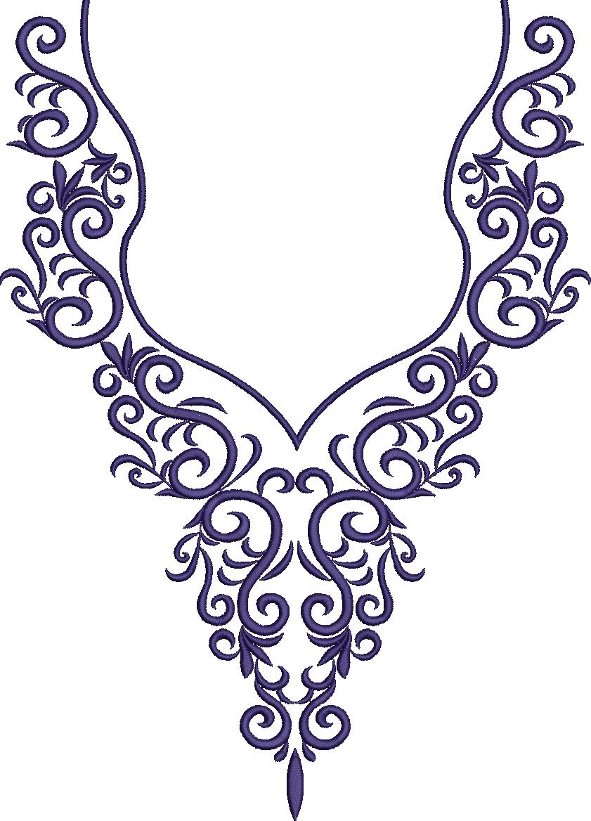 Arabic Embroidery Neck Designs, Free Arabick Nick Latest Design (541)