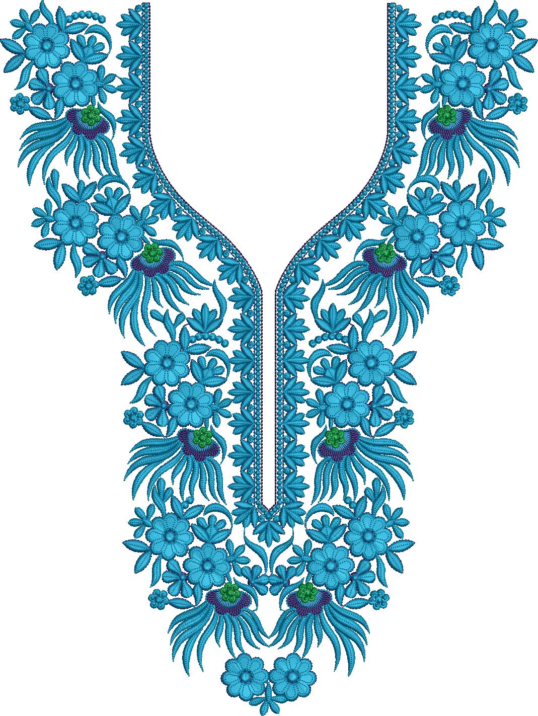 Arabic Neck Embroidery Designs (123)