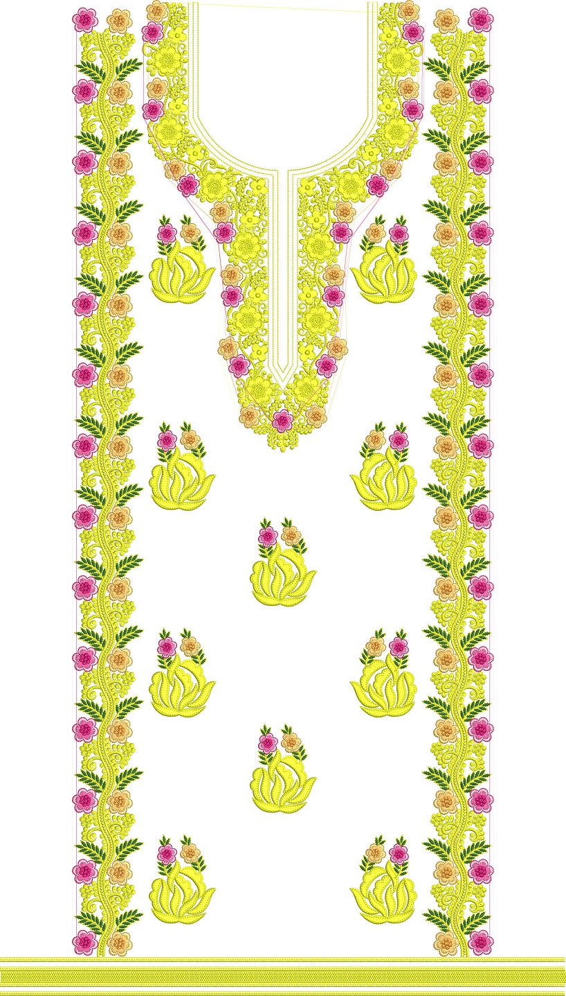 Embroidery Free Full Dress design (13)