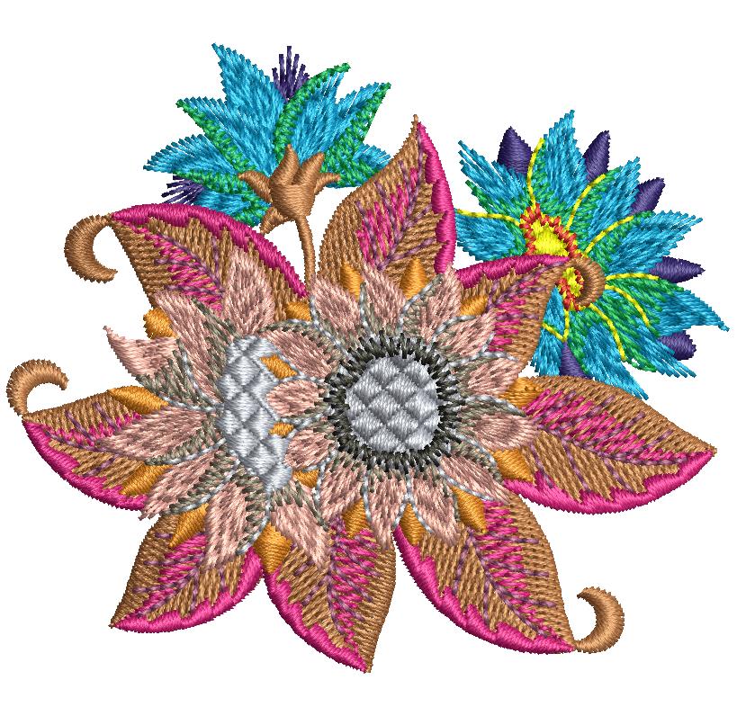 Flower Design Embroidery Part (28)