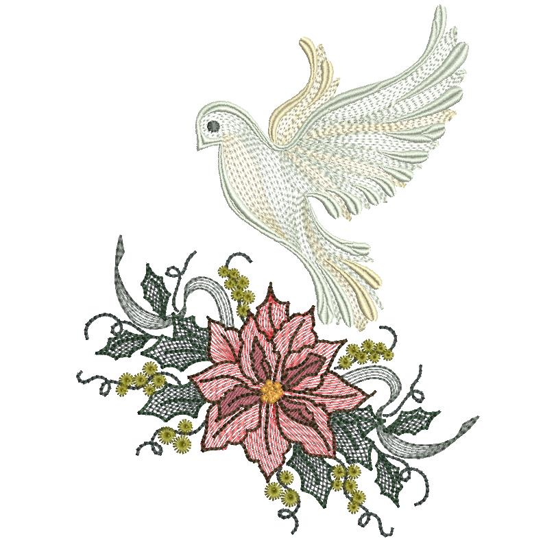 Dove Birds Love Embroidery Design (6)