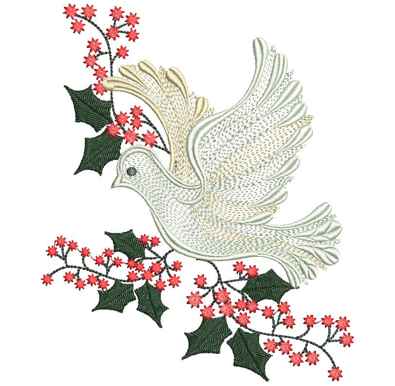 Dove Birds Love Embroidery Design (21)