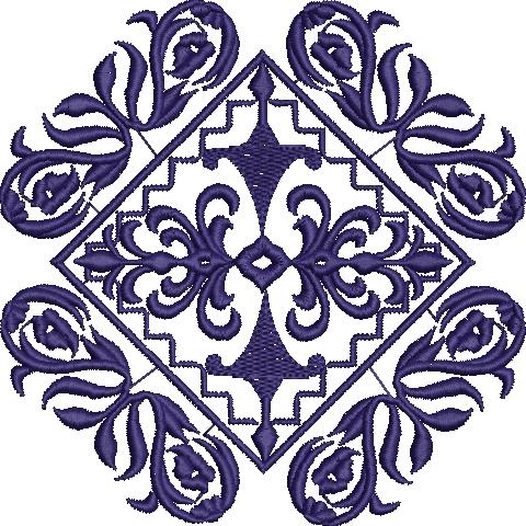 Free Round Flower Design, Patch Design, Free embroidery Design Download ...