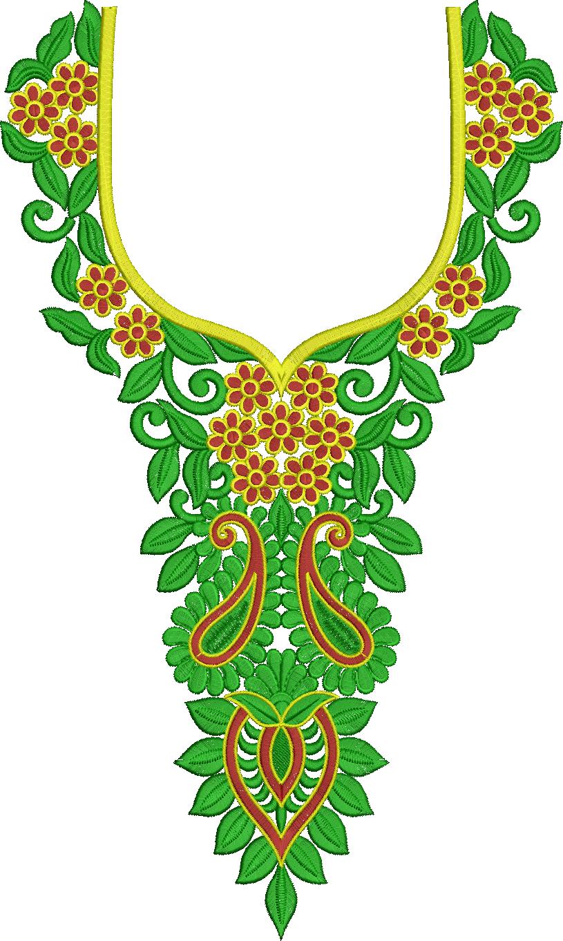 Neck Embroidery Design Free Download