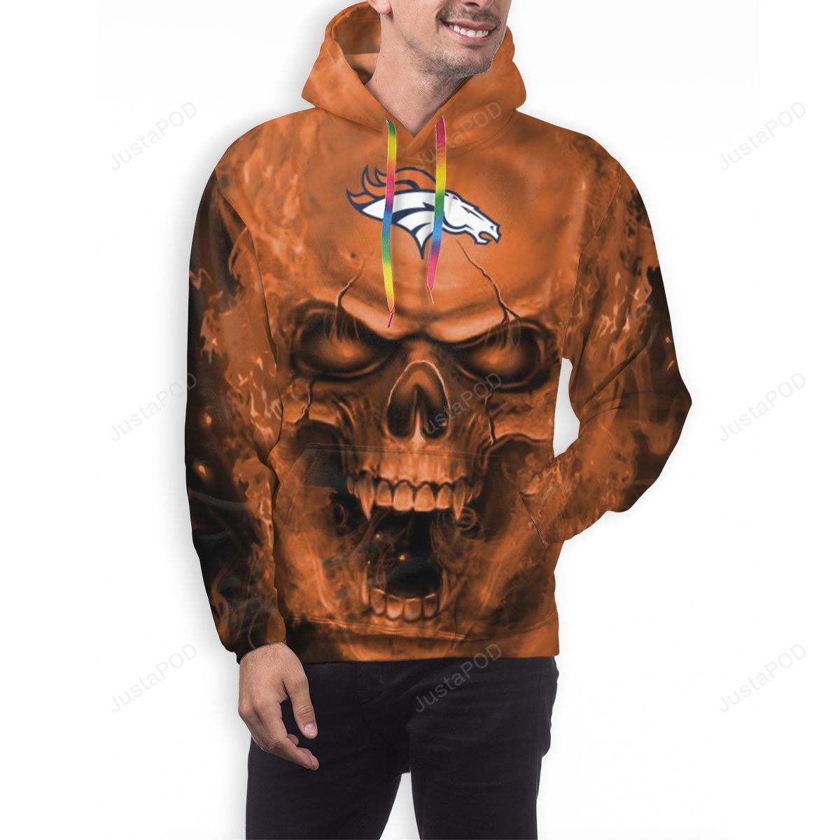 3d Skull Broncos 3d Hoodie For Men Women All Over 3d Printed Hoodies Pullover Sweatshirt