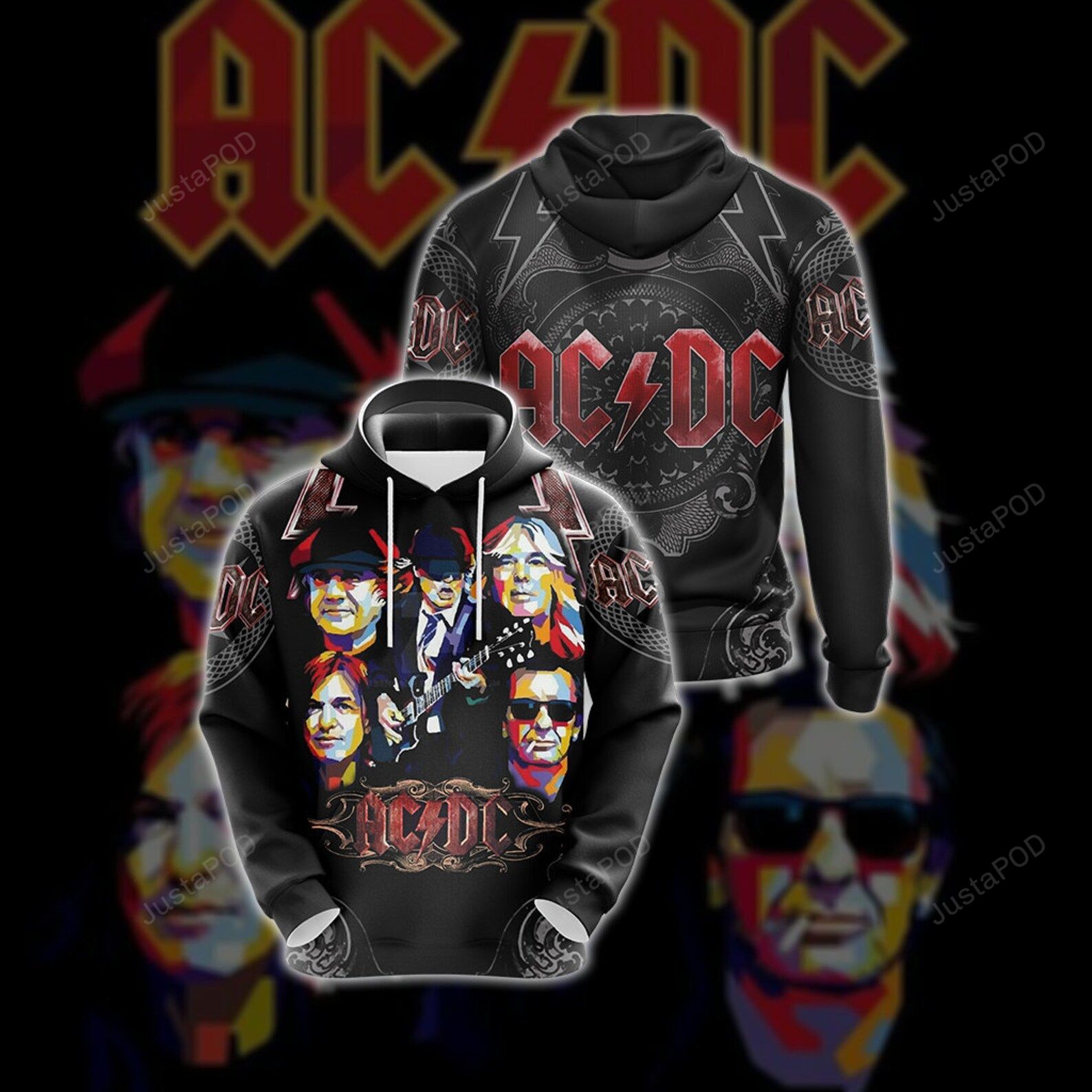 Acdc Rock Band 3d All Over Print Hoodie Zip-up Hoodie-trungten-1zn27