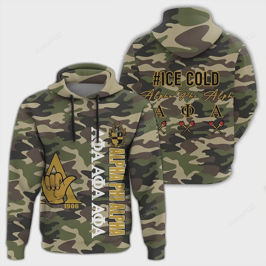 Alpha Phi Alpha Camouflage 3d All Over Print Hoodie Zip-up Hoodie