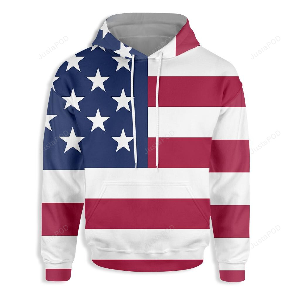 American Flag For Unisex 3d All Over Print Hoodie Zip-up Hoodie