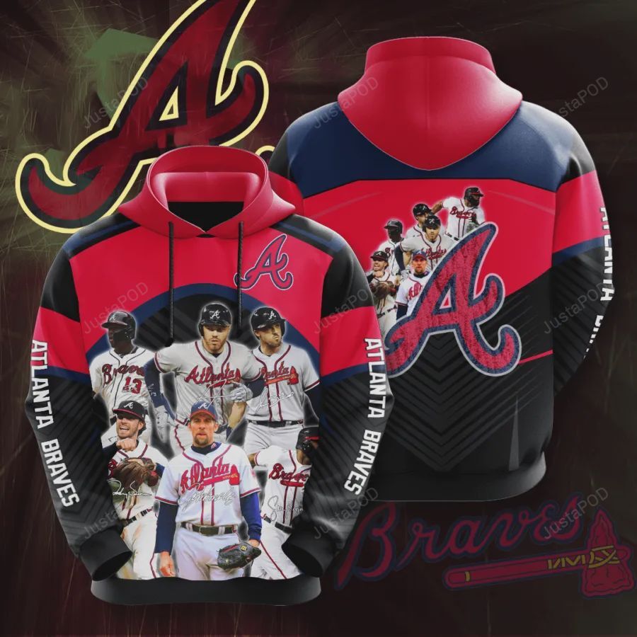 Atlanta Braves 3d All Over Print Hoodie Zip-up Hoodie