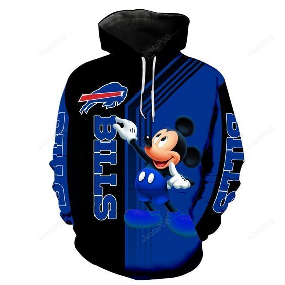 Buffalo Bills Mickey Mouse 3d All Over Print Hoodie Zip-up Hoodie