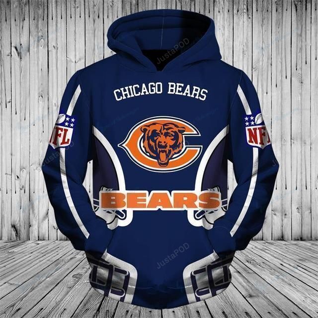 Chicago Bears 3d All Over Print Hoodie Zip-up Hoodie-trungten-t7sa3