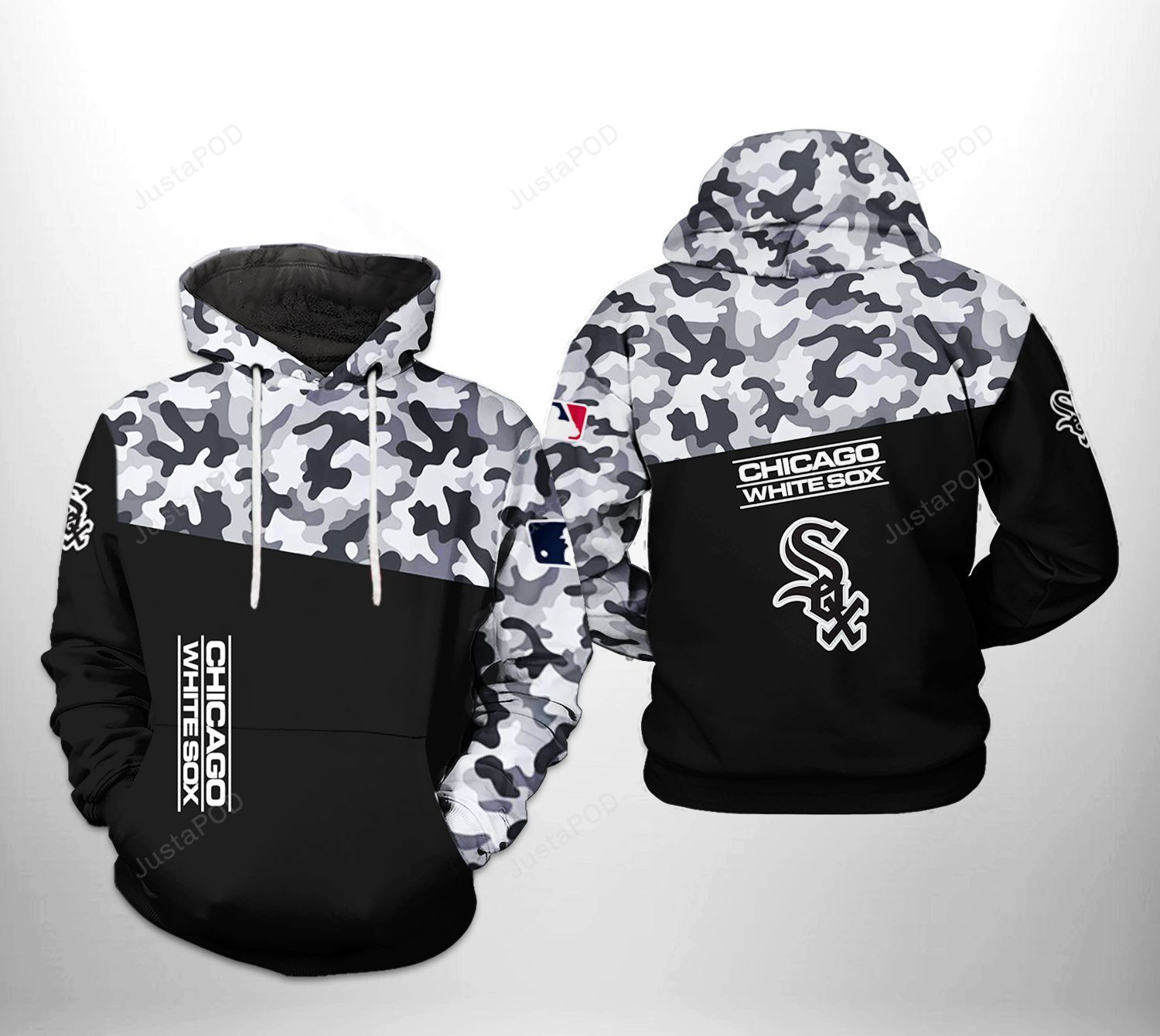 Chicago White Sox Mlb Camo Veteran 3d All Over Print Hoodie Zip-up Hoodie