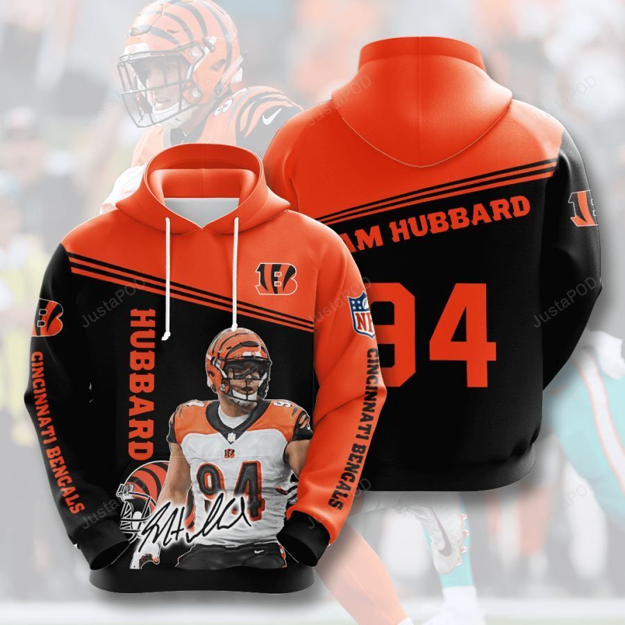 Cincinnati Bengals Sam Hubbard 3d All Over Print Hoodie Zip-up Hoodie