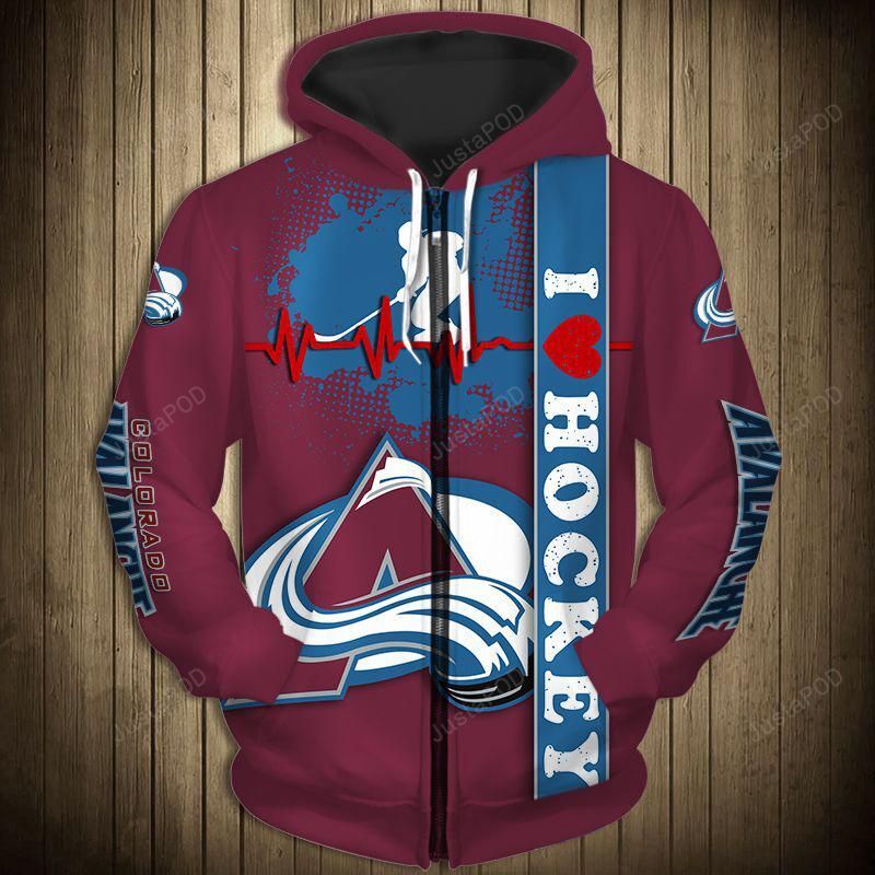 Colorado Avalanche 3d All Over Print Hoodie Zip-up Hoodie-trungten-n8bau