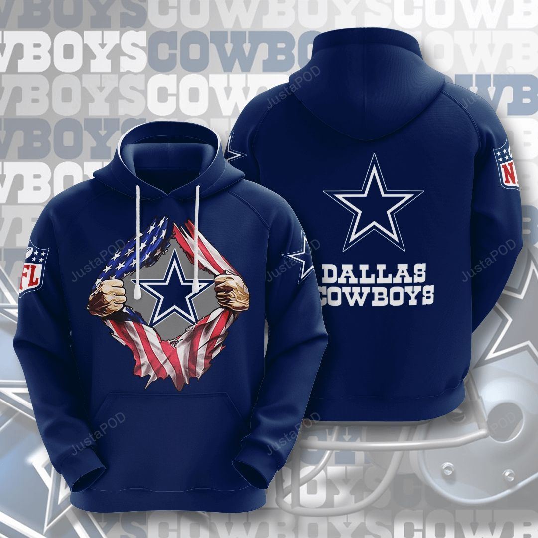 Dallas Cowboys 3d All Over Print Hoodie Zip-up Hoodie-trungten-vaj3i