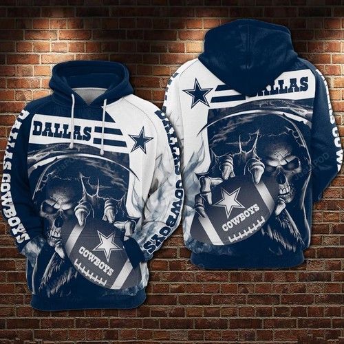 Dallas Cowboys Nfl White Men And Women 3d Full Printing Pullover Hoodie And Zippered Dallas Cowboys 3d Full Printing Shirt 2020