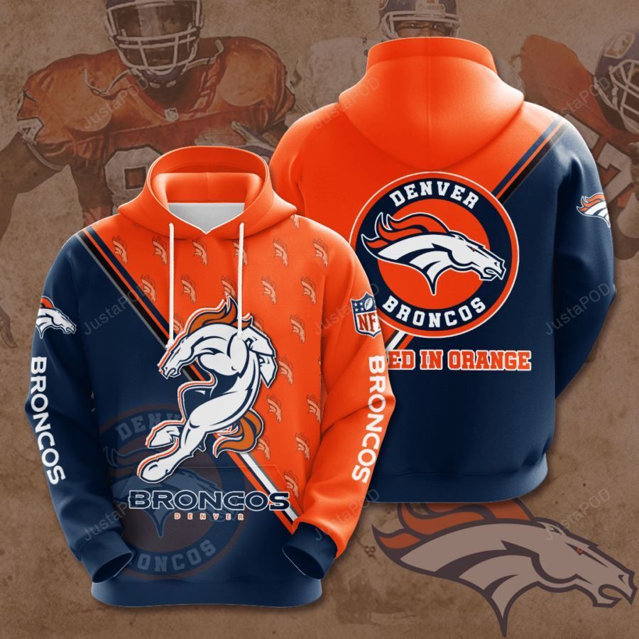 Denver Broncos 3d All Over Print Hoodie Zip-up Hoodie-trungten-3e8rd