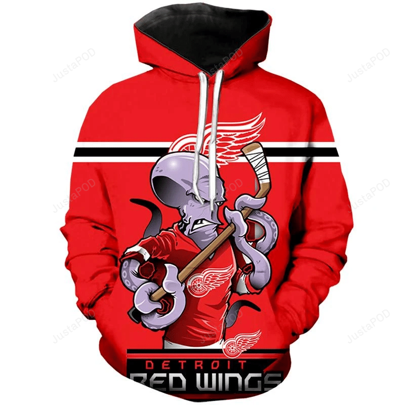 Detroit Red Wings 3d All Over Printed Hoodie Zip- Up Hoodie