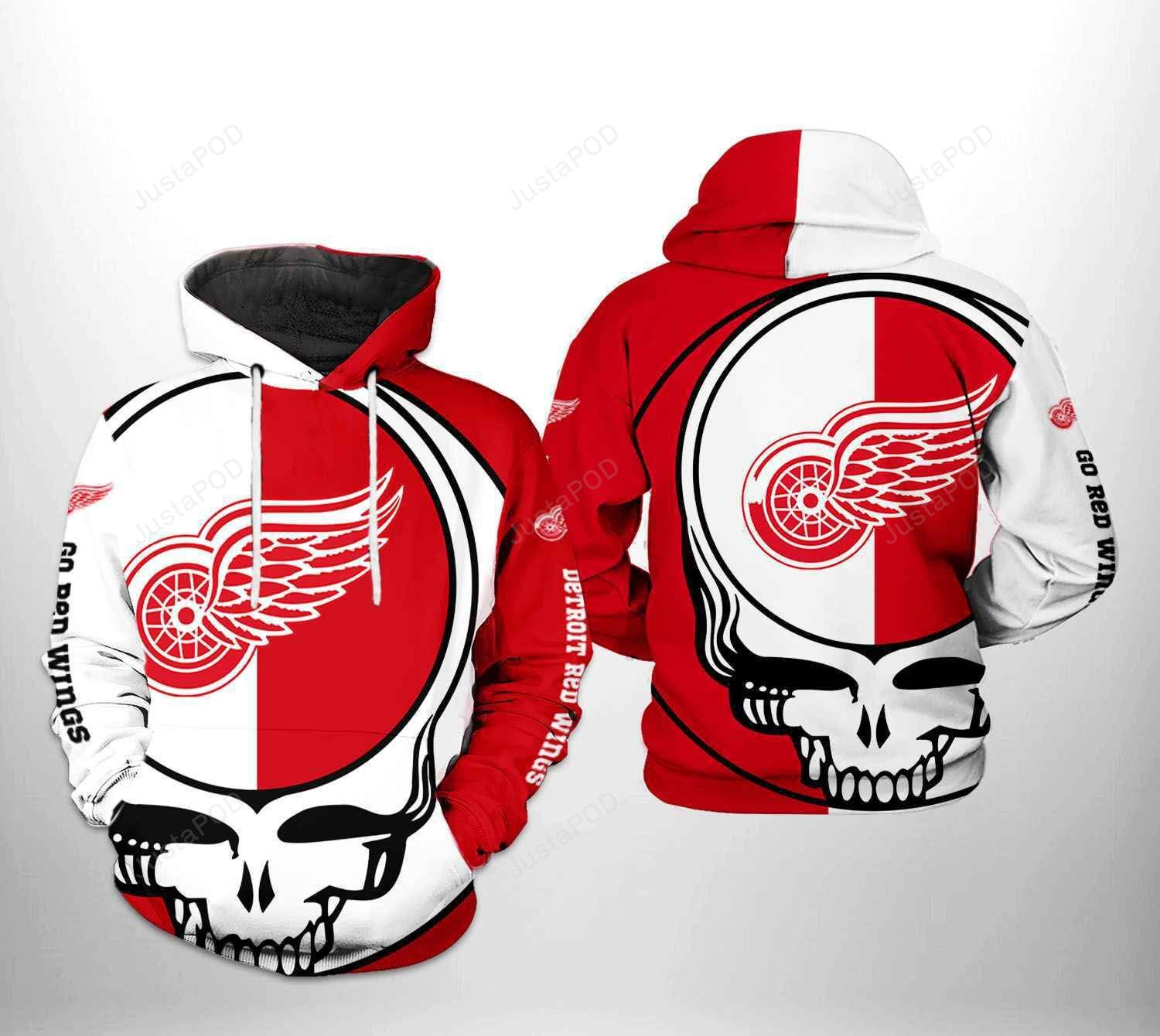 Detroit Red Wings Grateful Dead 3d All Over Print Hoodie Zip-up Hoodie