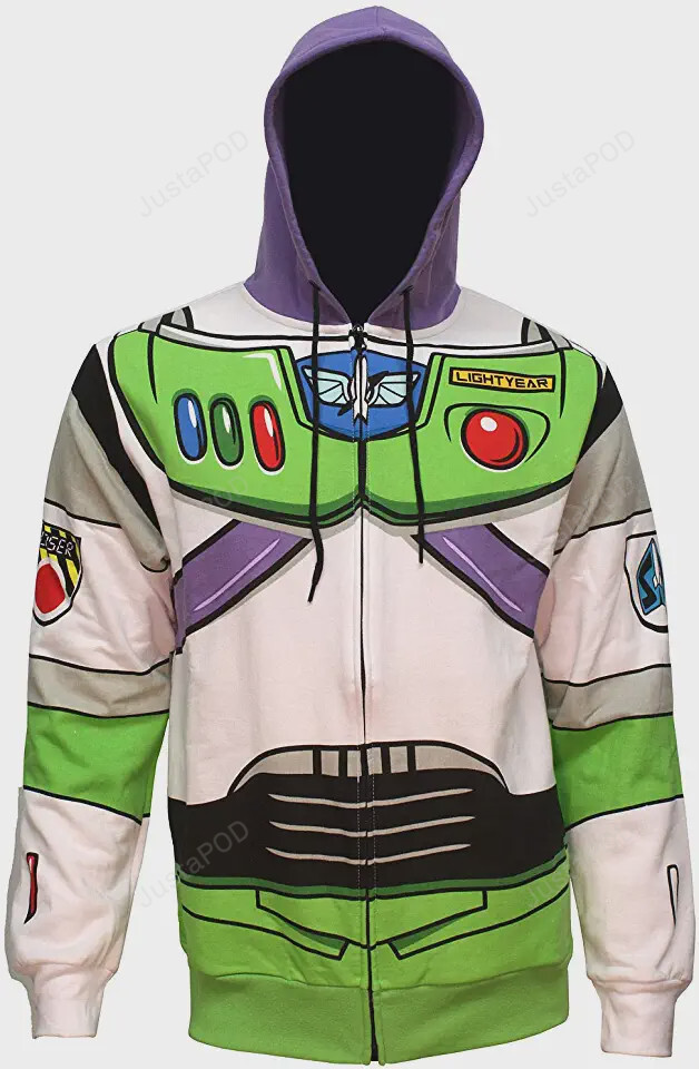 Disney Pixar Toy Story Mens I Am Buzz Lightyear Astronaut For Unisex 3d All Over Print Hoodie Zip-up Hoodie