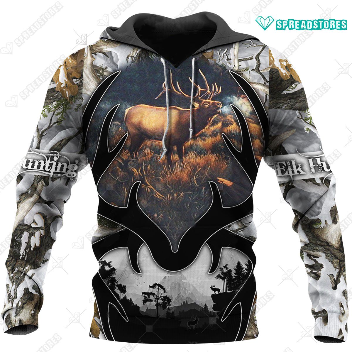 Elk Hunter Into The Wood 3d Hoodie-trungten-03pgs