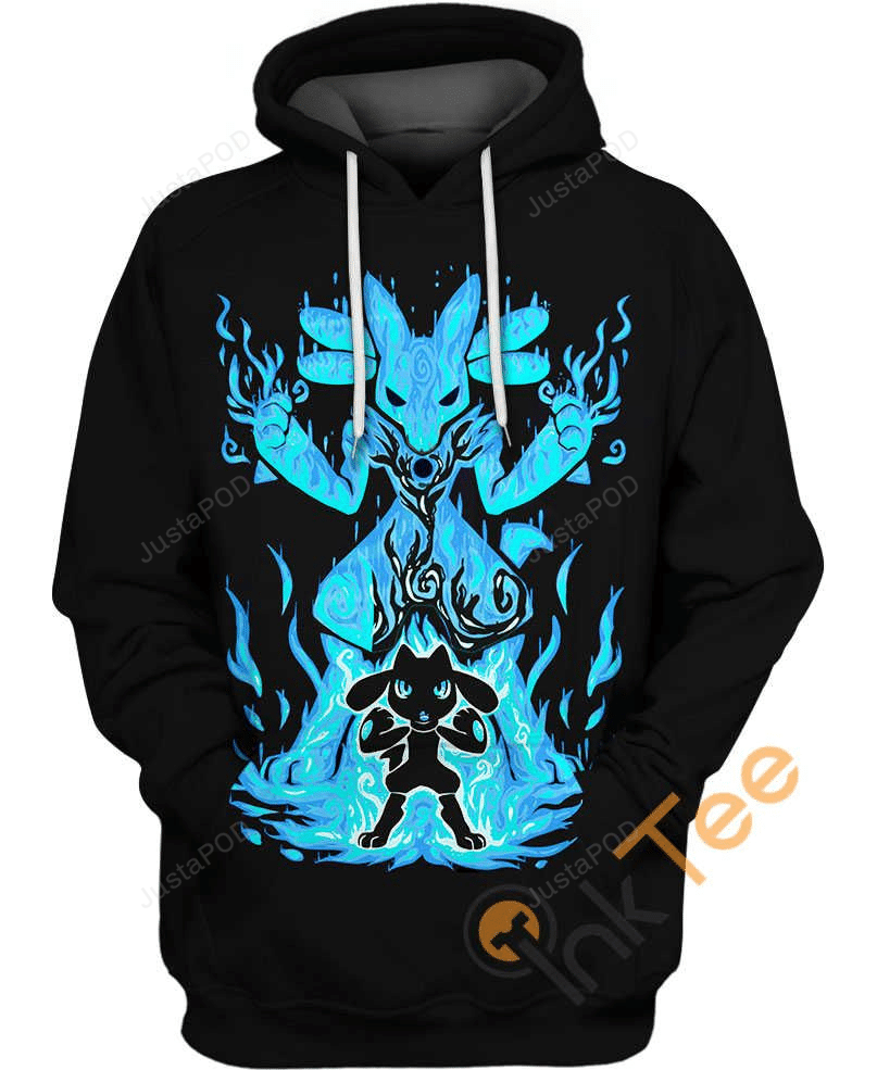 Film Character Lucario And Riolu Hoodie Unisex For Men For Women 3d All Over Print Hoodie